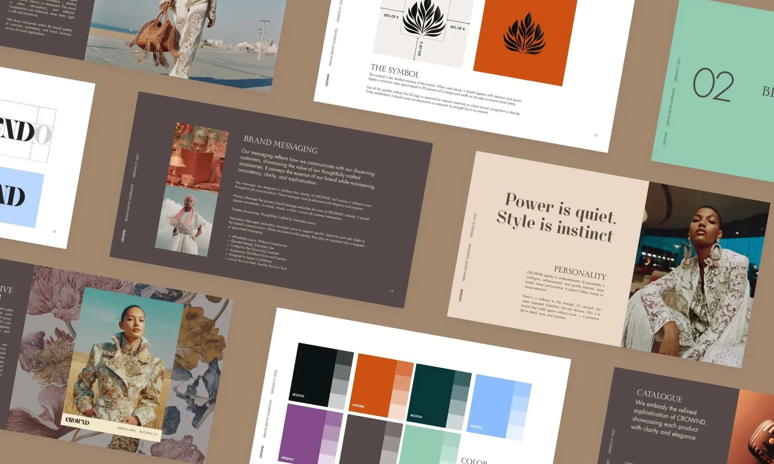 Branding Mastery showing brand guide pages