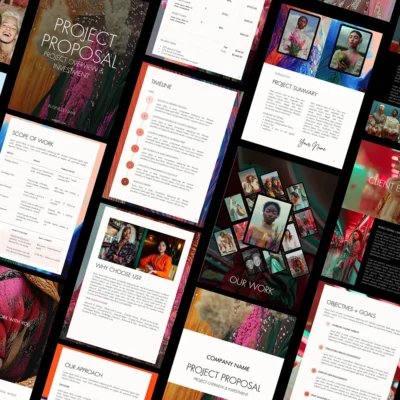 Professional project proposal Canva template