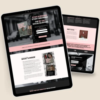 Opt-in Lead Magnet Systeme.io template mockups