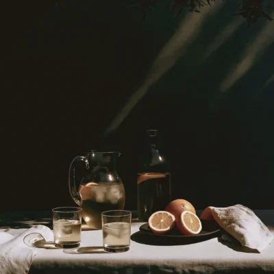simple luxury laid table stock image