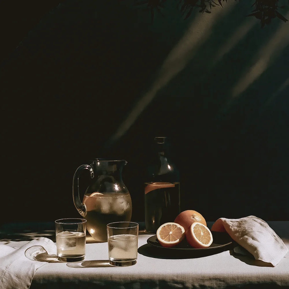 simple luxury laid table stock image