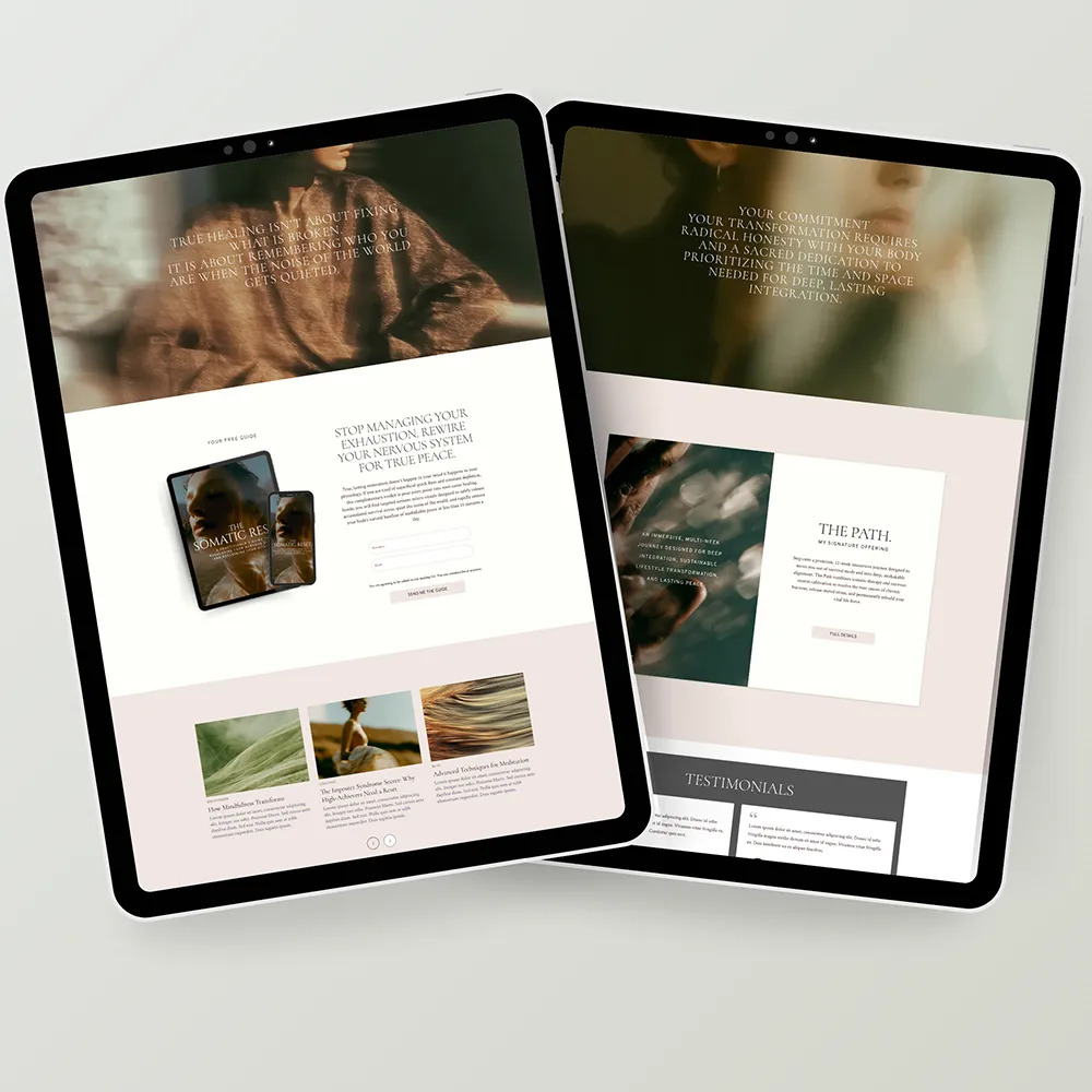 wellness coach website template
