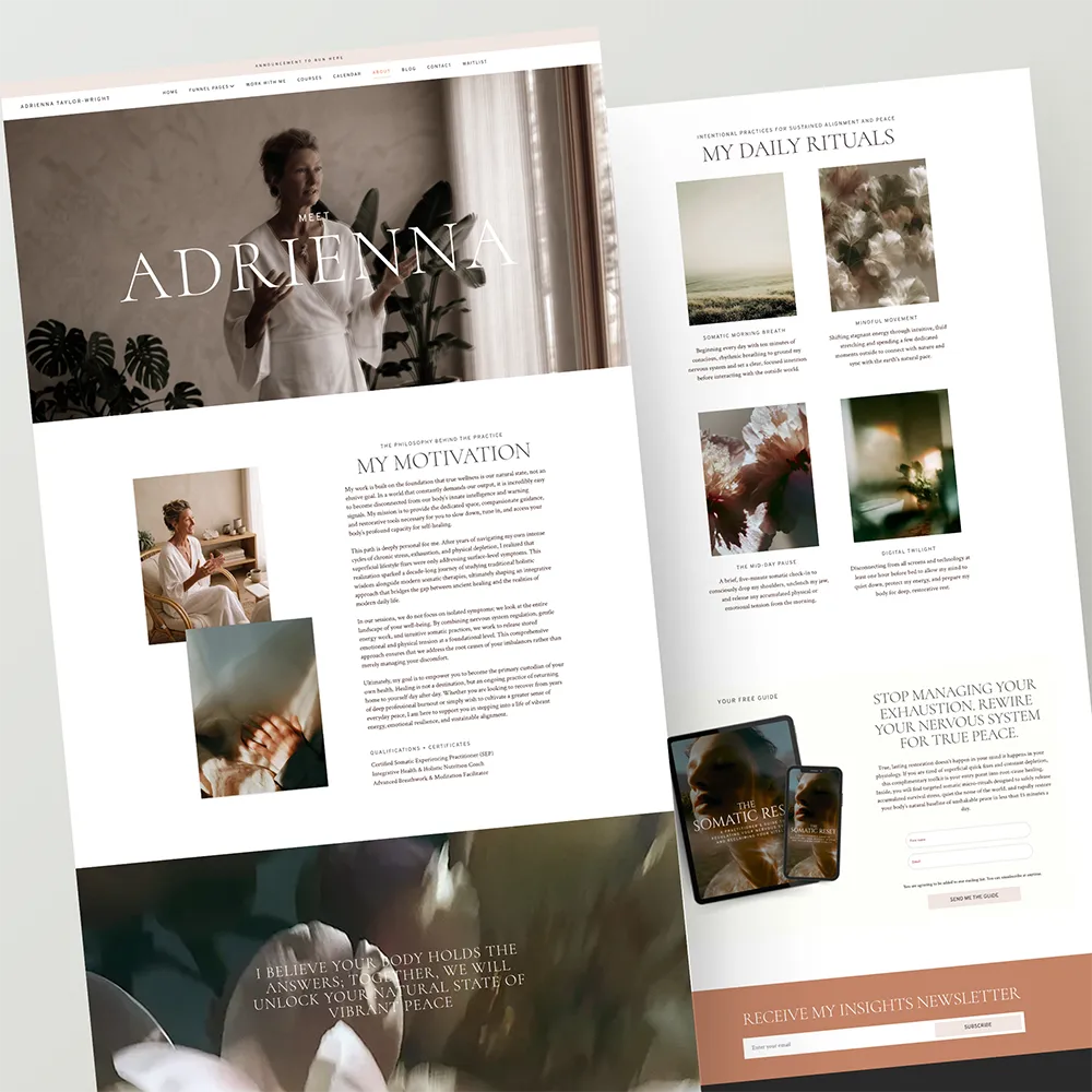 wellness coach website template