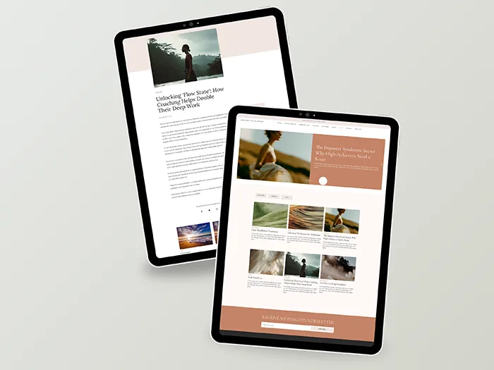 wellness coach website template setup