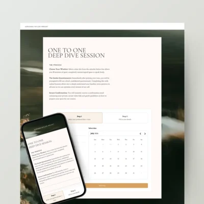 wellness coach booking calendar template