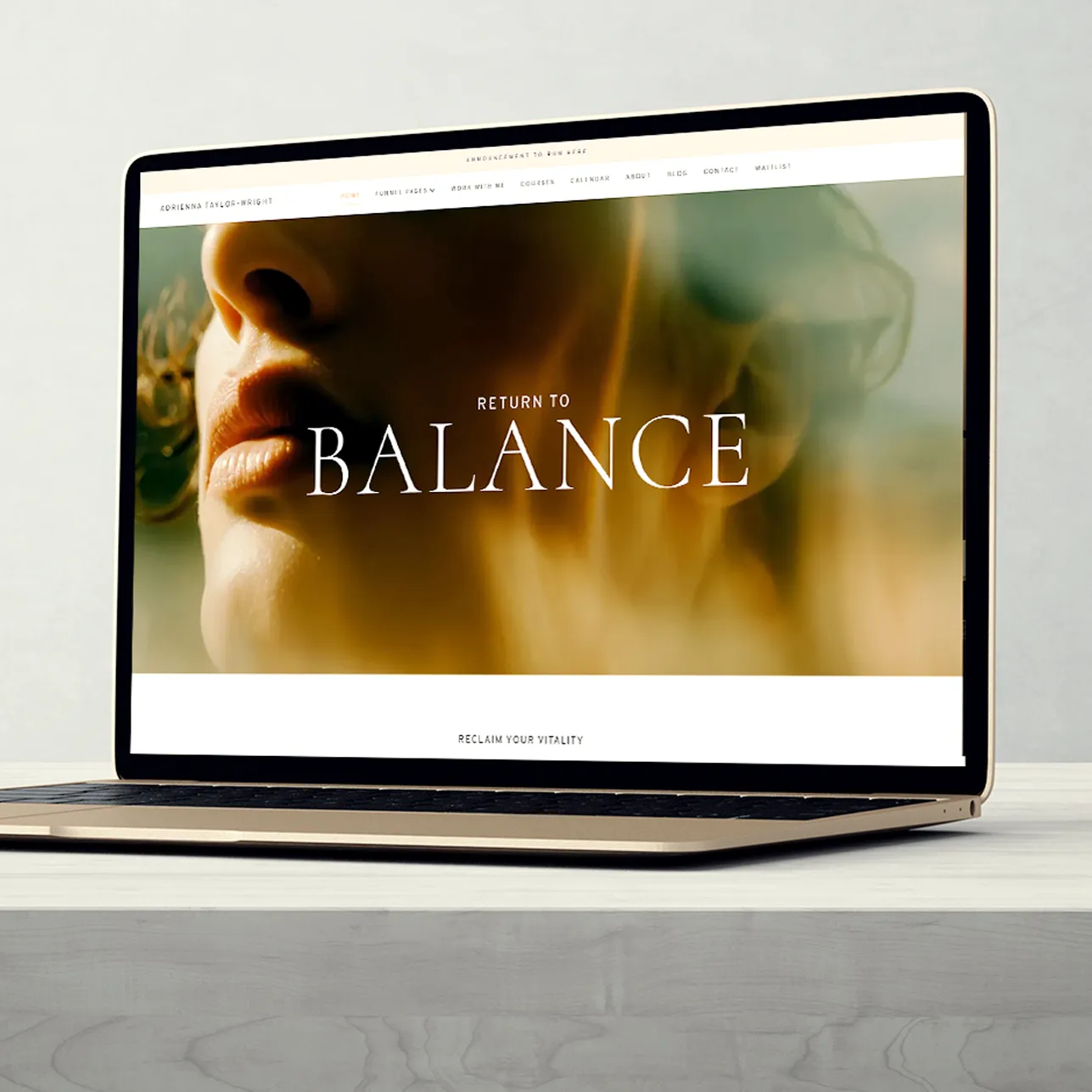 wellness coach website template setup