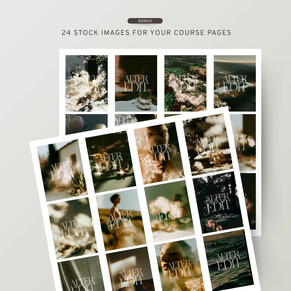 course creator template free stock pack