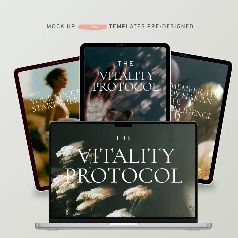 course creator template free canva mock ups