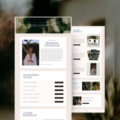 Course Creator Template. Wellness Edition